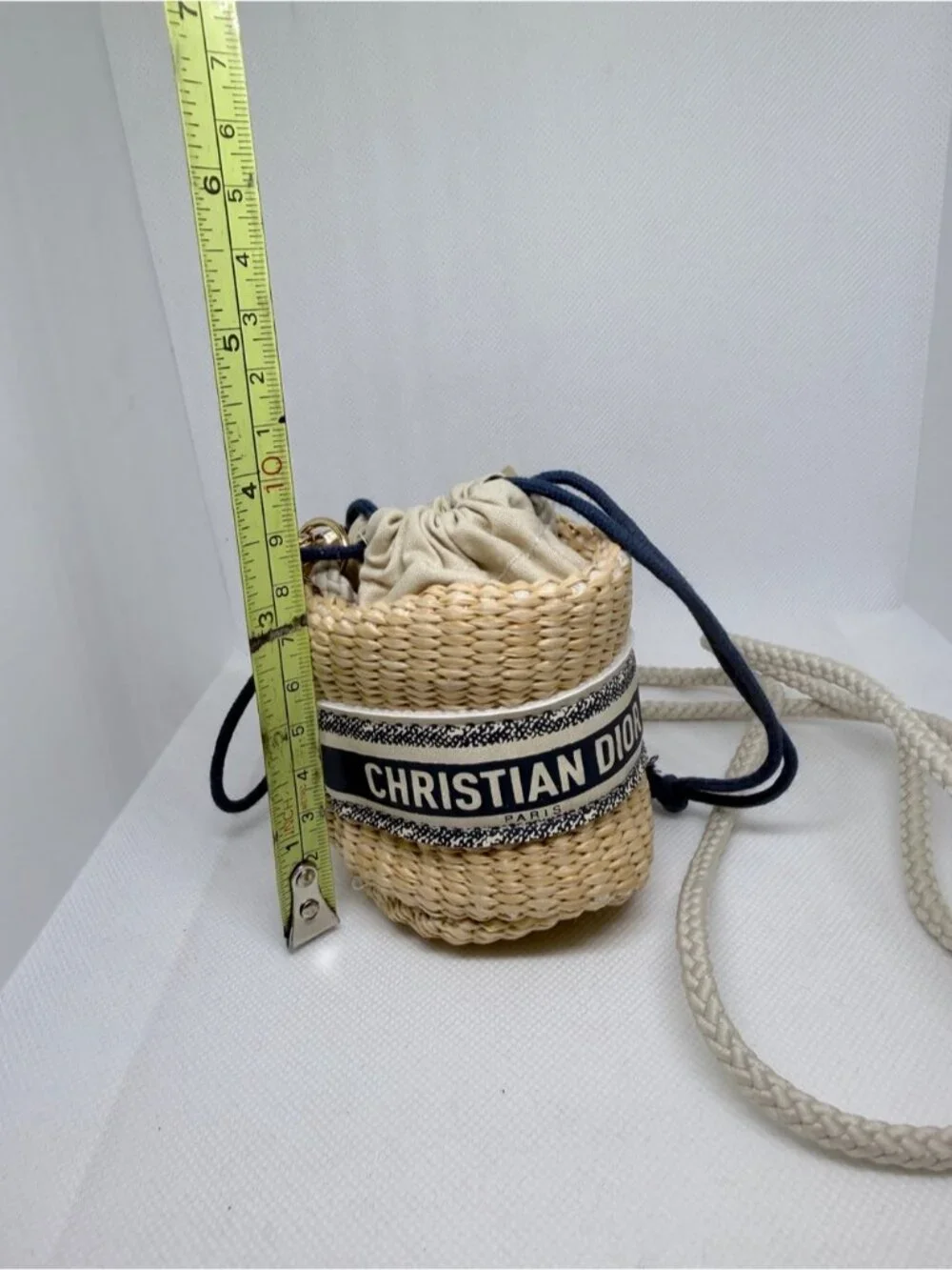 SOLD Dior Beauty Mini Woven Bucket Crossbody Bag Promotional GWP 0897
